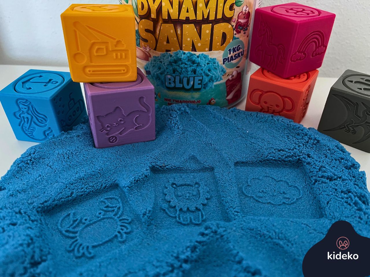 Kinetický piesok TUBAN Blue obtlačovacie kocky